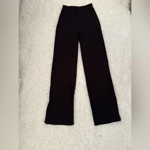 High waisted black flare leggings